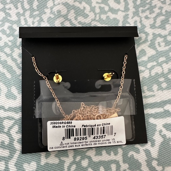 NWT COACH Floral Rose Gold Earrings Necklace Set - Picture 2 of 2
